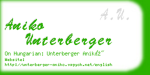 aniko unterberger business card